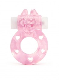 Розовое эрекционное виброкольцо в форме зайчика - 1137 - в Домодедово купить с доставкой
