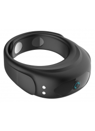 Черное эрекционное виброкольцо на ремешках - Boys of Toys - в Домодедово купить с доставкой