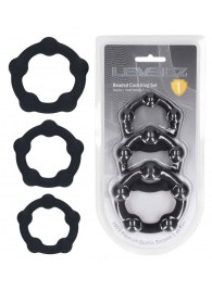 Набор из 3 эрекционных колец Beaded Silicone Cockring Set - Shots Media BV - в Домодедово купить с доставкой