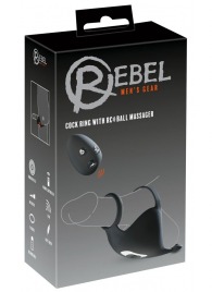 Черная вибронасадка для эрекции и стимуляции мошонки Cock ring with RC ball massager - Orion - в Домодедово купить с доставкой