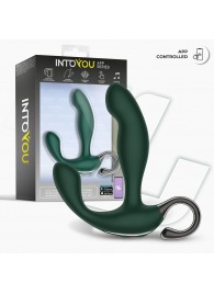 Зеленый вибромассажёр простаты Greeny - 12,8 см. - Intoyou - в Домодедово купить с доставкой