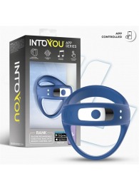 Синее интерактивное эрекционное виброкольцо Rank - Intoyou - в Домодедово купить с доставкой