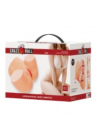 Телесный мастурбатор Liora с 2 любовными тоннелями - Baile - в Домодедово купить с доставкой