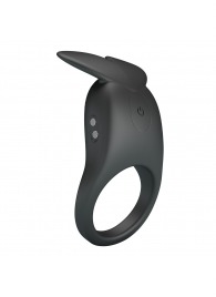 Черное перезаряжаемое виброкольцо Carlton - Baile - в Домодедово купить с доставкой