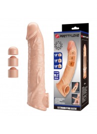 Телесный фаллоудлинитель с подхватом мошонки Silas - 26 см. - Baile - в Домодедово купить с доставкой