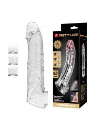 Прозрачный фаллоудлинитель с подхватом мошонки Silas - 26 см. - Baile - в Домодедово купить с доставкой