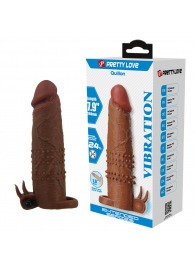 Коричневая насадка на пенис Quillon - 20 см. - Baile - в Домодедово купить с доставкой