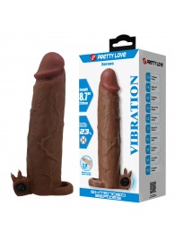 Коричневая насадка на пенис Xerxes - 22 см. - Baile - в Домодедово купить с доставкой