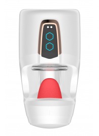 Белый мастурбатор с язычком и возвратно-поступательными движениями - Secwell - в Домодедово купить с доставкой