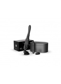 Черная секс-машина с функцией нагрева, насадками и присоской Sesh - Zalo - купить с доставкой в Домодедово