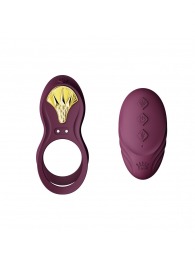 Фиолетовое эрекционное виброкольцо Bayek с пультом ДУ - Zalo - в Домодедово купить с доставкой