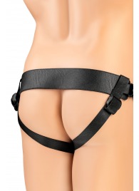 Телесный фаллопротез на черных ремнях Conall - 15 см. - ToyFa - купить с доставкой в Домодедово