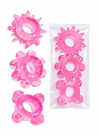 Комплект из 3 розовых эрекционных колец - Erowoman-Eroman - в Домодедово купить с доставкой