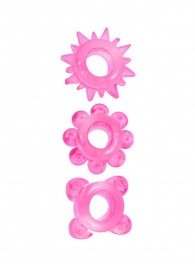 Комплект из 3 розовых эрекционных колец - Erowoman-Eroman - в Домодедово купить с доставкой