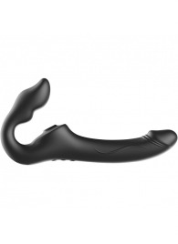 Черный безремневой страпон с 3 моторами - Ibiza - купить с доставкой в Домодедово