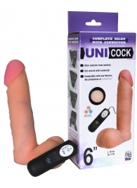 Фаллическая насадка Харнесс UNICOCK 6  с вибрацией - 18 см. - LOVETOY (А-Полимер) - купить с доставкой в Домодедово