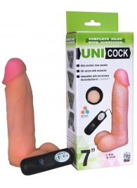 Фаллическая насадка Харнесс UNICOCK 7  с вибрацией - 19 см. - LOVETOY (А-Полимер) - купить с доставкой в Домодедово