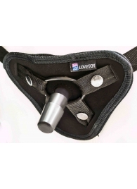 Страпон с 2 насадками и вибрацией UniStrap - 19 и 12 см. - LOVETOY (А-Полимер) - купить с доставкой в Домодедово