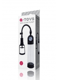 Чёрная вакуумная помпа A-toys с манометром и прозрачной колбой - A-toys - в Домодедово купить с доставкой