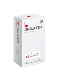 Ультратонкие презервативы Unilatex Ultra Thin - 12 шт. + 3 шт. в подарок - Unilatex - купить с доставкой в Домодедово