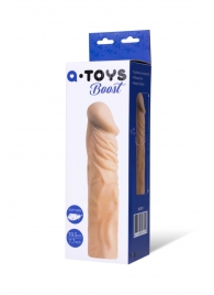 Насадка с ярко выраженной головкой и рельефным стволом - 19 см. - A-toys - в Домодедово купить с доставкой