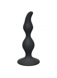 Чёрная анальная пробка Curved Anal Plug Black - 12,5 см. - Lola Games