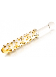 Стеклянный анальный фаллос с выпуклыми точками - 24 см. - Sexus