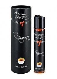Массажное масло с ароматом крем брюле Huile de Massage Gourmande Creme Brulée - 59 мл. - Plaisir Secret - купить с доставкой в Домодедово