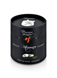 Массажная свеча с ароматом кокоса Bougie de Massage Gourmande Coco - 80 мл. - Plaisir Secret - купить с доставкой в Домодедово