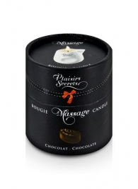 Массажная свеча с ароматом шоколада Bougie de Massage Gourmande Chocolat - 80 мл. - Plaisir Secret - купить с доставкой в Домодедово