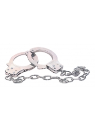 Наручники из металла с длинной цепочкой CHROME HANDCUFFS METAL HANDCUFFS W. KEY - NMC - купить с доставкой в Домодедово