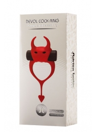 Красное эрекционное кольцо в форме дьяволенка DEVOL COCKRING - Adrien Lastic - в Домодедово купить с доставкой