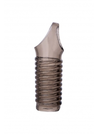 Дымчатая насадка с рёбрышками и подхватом мошонки ToyFa XLover - 12,5 см. - ToyFa - в Домодедово купить с доставкой