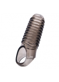 Дымчатая насадка с рёбрышками и подхватом мошонки ToyFa XLover - 12,5 см. - ToyFa - в Домодедово купить с доставкой