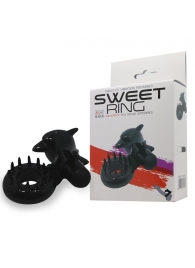 Чёрное эрекционное виброкольцо Sweet Ring с дельфинчиком - Baile - в Домодедово купить с доставкой