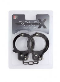 Чёрные наручники из листового металла BONDX METAL CUFFS BLACK - Dream Toys - купить с доставкой в Домодедово
