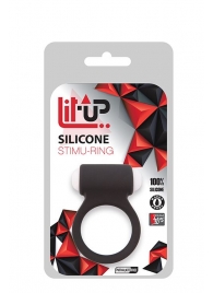 Чёрное эрекционное виброкольцо LIT-UP SILICONE STIMU RING 3 BLACK - Dream Toys - в Домодедово купить с доставкой