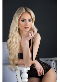 Чёрная мини-плеть из резины Rubber Mini Whip - 22 см. - Blush Novelties - купить с доставкой в Домодедово