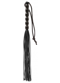 Чёрная мини-плеть из резины Rubber Mini Whip - 22 см. - Blush Novelties - купить с доставкой в Домодедово