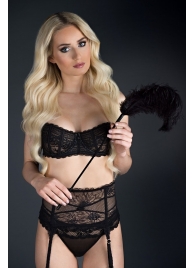 Стек с большим чёрным пером Large Feather Tickler - 65 см. - Blush Novelties - купить с доставкой в Домодедово