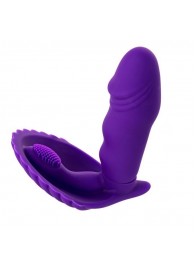 Фиолетовый вибратор для ношения в трусиках - A-toys