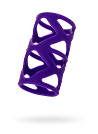 Фиолетовая насадка-сетка на пенис - 7,5 см. - A-toys - в Домодедово купить с доставкой