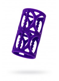 Фиолетовая насадка-сетка на член - A-toys - в Домодедово купить с доставкой