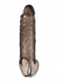 Дымчатая фаллическая насадка с подхватом и закрытой головкой - 16,2 см. - ToyFa - в Домодедово купить с доставкой