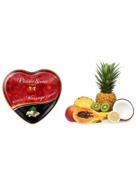 Массажная свеча с ароматом экзотических фруктов Bougie Massage Candle - 35 мл. - Plaisir Secret - купить с доставкой в Домодедово