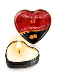 Массажная свеча с ароматом карамели Bougie Massage Candle - 35 мл. - Plaisir Secret - купить с доставкой в Домодедово