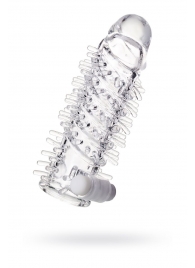 Насадка на пенис TOYFA A-Toys с вибропулей и шипами - 13,4 см. - A-toys - в Домодедово купить с доставкой