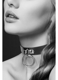 Узенький ошейник из полиуретана с кольцом - Bijoux Pour Toi - купить с доставкой в Домодедово