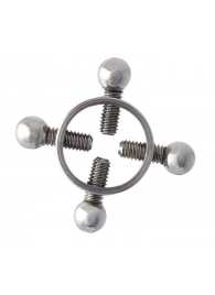 Серебристые зажимы для сосков на винтах - ToyFa - купить с доставкой в Домодедово