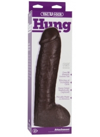 Большая насадка для трусиков Vac-U-Lock Realistic Hung - 31,7 см. - Doc Johnson - купить с доставкой в Домодедово